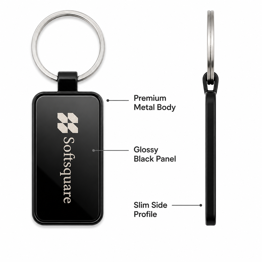 Noir Block Custom Keychain | Bulk Corporate Keychains Pakistan